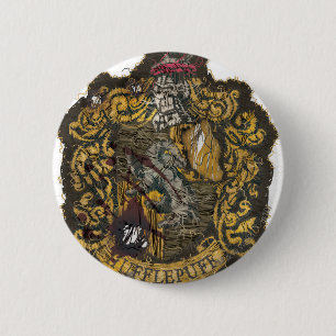 Hufflepuff Crest - Destroyed 6 Cm Round Badge