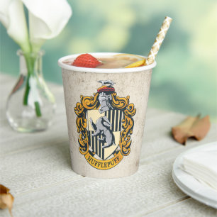 Hufflepuff Crest Paper Cups