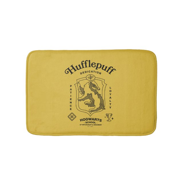 HUFFLEPUFF™ Dedication Patience Loyalty Crest Bath Mat (Front)
