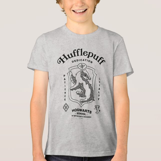 HUFFLEPUFF™ Dedication Patience Loyalty Crest Tri-Blend Shirt (Front)
