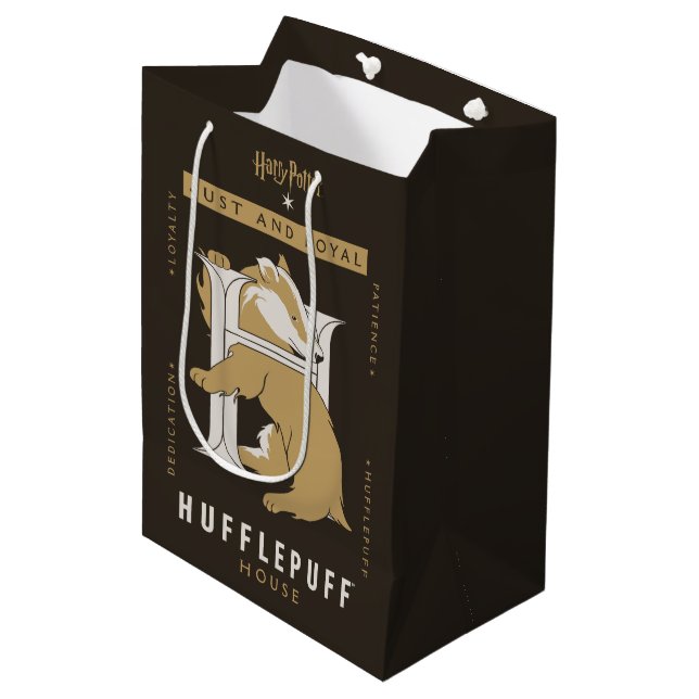 HUFFLEPUFF™ House Just And Loyal Medium Gift Bag (Front Angled)