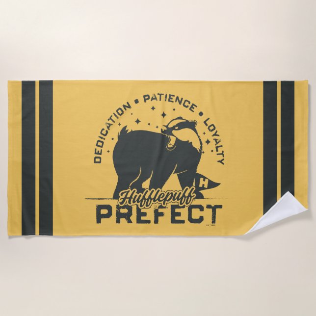 HUFFLEPUFF™ Prefect Badge Beach Towel (Front)