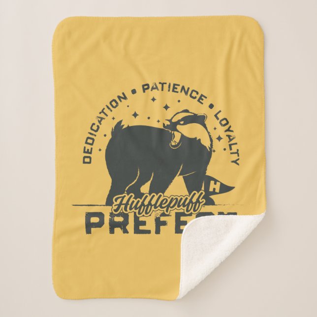HUFFLEPUFF™ Prefect Badge Sherpa Blanket (Front)