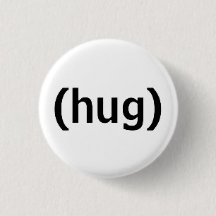 (hug) 3 cm round badge