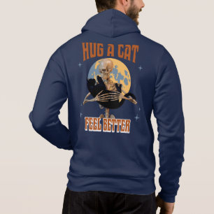 Hug a Cat Feel Better Introvert Cat Humour Hoodie