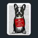 Hug a Frenchie Magnet<br><div class="desc">Hug a Frenchie by FabFunky. Features a cute Frenchie holding a "Keep Calm and Hug a Frenchie" sign. | 190010D</div>