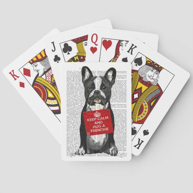 Hug a Frenchie Playing Cards (Back)