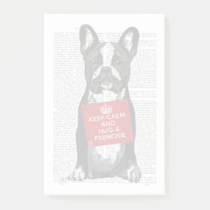 Hug a Frenchie Post-it Notes