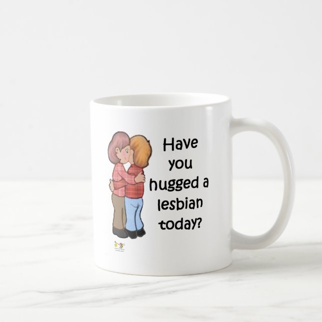 Hug A Lesbian Coffee Mug (Right)