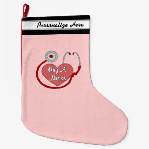 Hug A Nurse Large Christmas Stocking