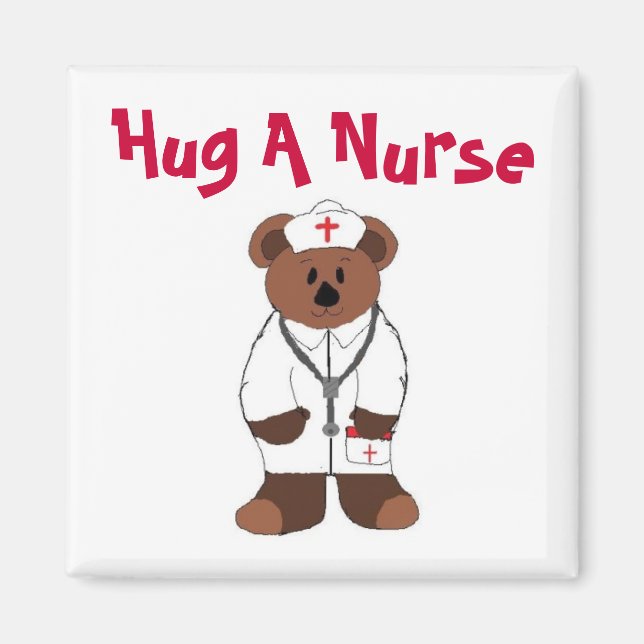Hug A Nurse Magnet (Front)