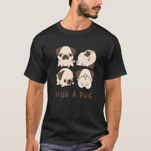 Hug A Pug Trending Viral Graphic Design T-Shirt