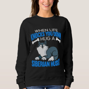 Hug A Siberian Husky Dog Puppy Owner Pup Paw Sweatshirt