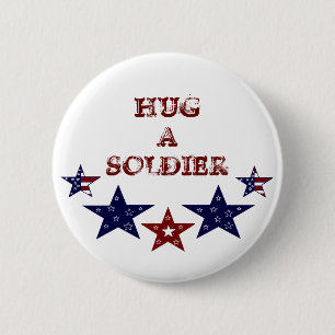 HUG A SOLDIER Button