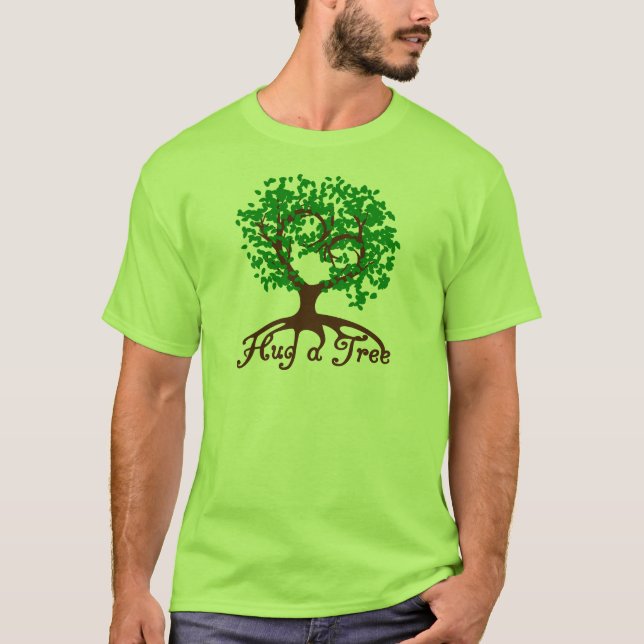Hug a Tree Adult T-Shirt (Front)