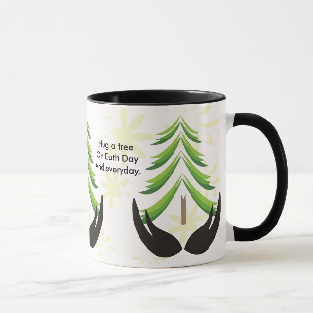 Hug A Tree On Earth Day Mug (Right)