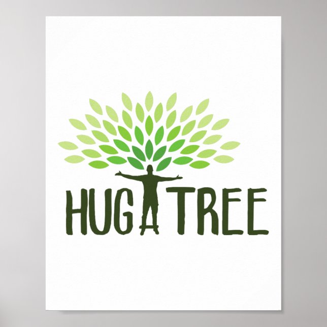 Hug A Tree - Tree Hugger Earth Day Save Earth Ther Poster (Front)