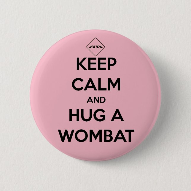 hug a wombat - badge (Front)
