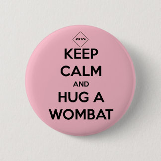 hug a wombat - badge