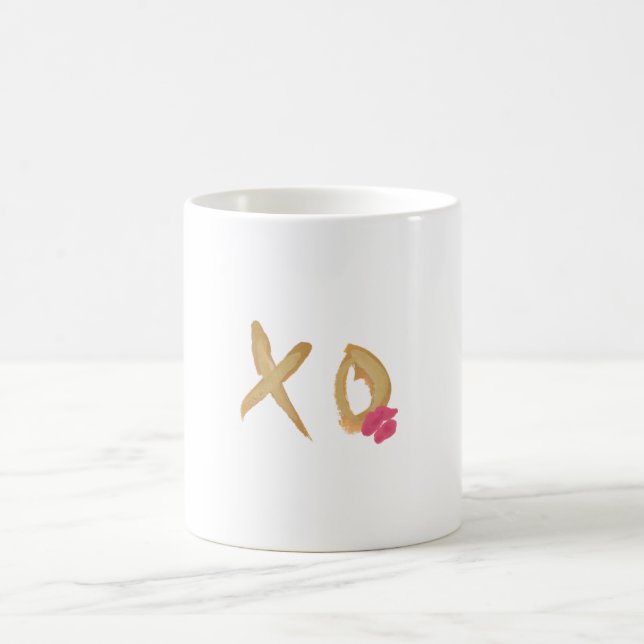 Hug and Kiss Lips Valentine's Women's Coffee Mug (Center)