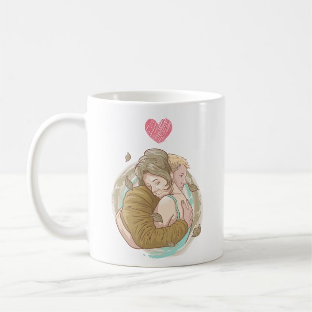 Hug Couple Simple Coffee Mug (Left)
