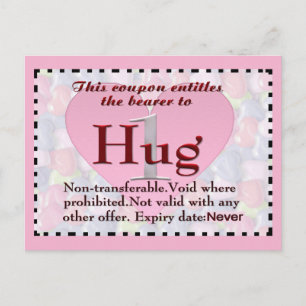 Hug Coupon Postcard