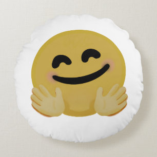 "Hug Emoji"  Round Cushion