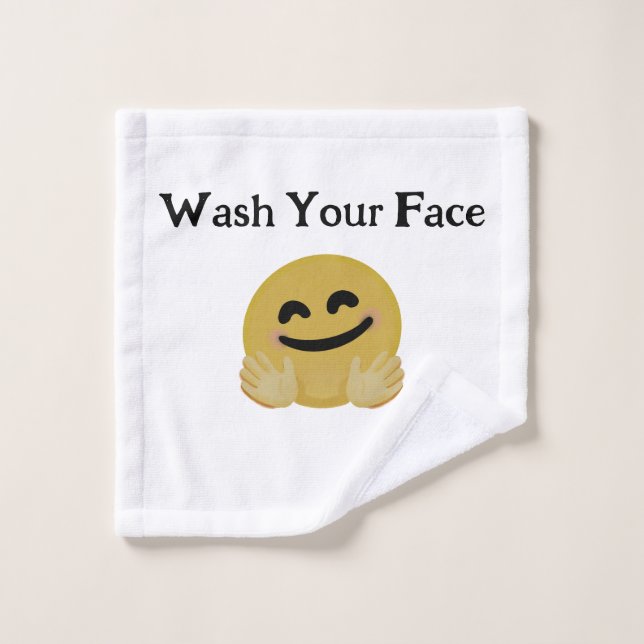 Hug Emoji Wash Cloth  (Wash Cloth)