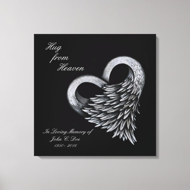 Hug from Heaven Customisable Print on Canvas (Front)