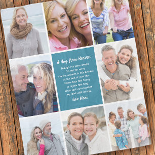 Hug From Heaven Photo Collage Sympathy Fleece Blanket