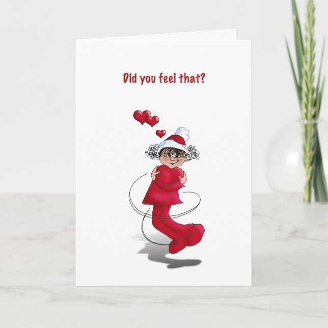 hug girl christmas card (Front)