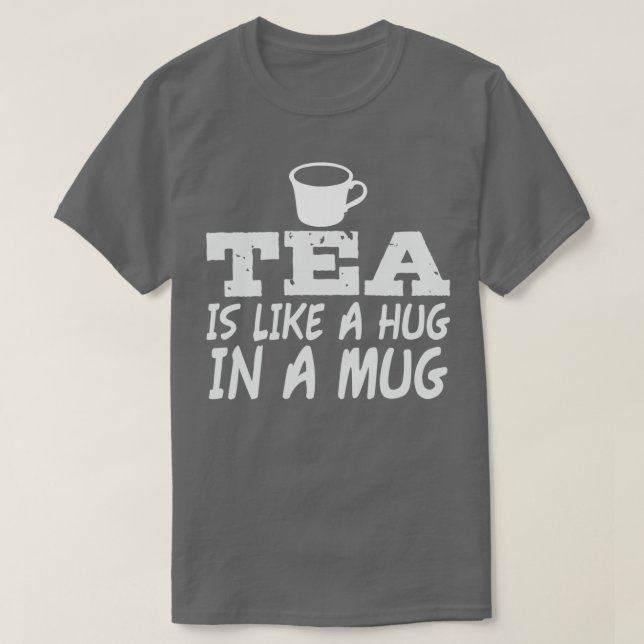 Hug In A Mug Pun Joke Tea Drinker Lover Teapot T-Shirt (Design Front)