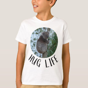 Hug Life Cute Funny Koala in a Tree T-Shirt