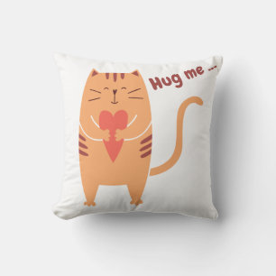 Hug Me Cat Funny Cushion