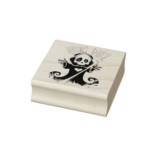 Hug Me Grim Reaper - Halloween Rubber Stamp