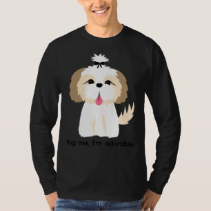 Hug Me I  M Adorable  Cute Shih Tzu Wbow T-Shirt