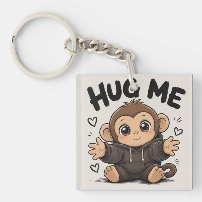 Hug Me Monkey Key Ring (Front)
