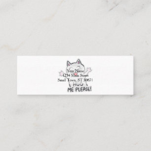 Hug me please - Choose background color Mini Business Card