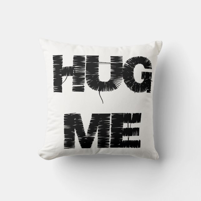 Hug Me throw pillow (Front)