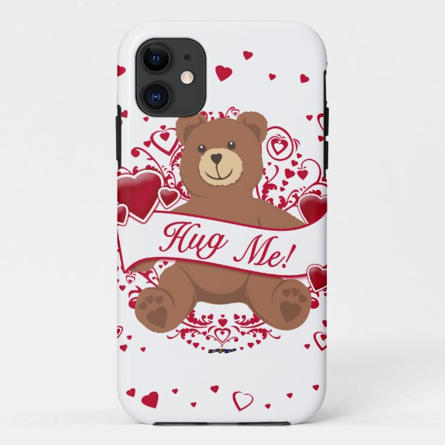 Hug Me! Valentine's Day Teddy Bear Case-Mate iPhone Case (Back)