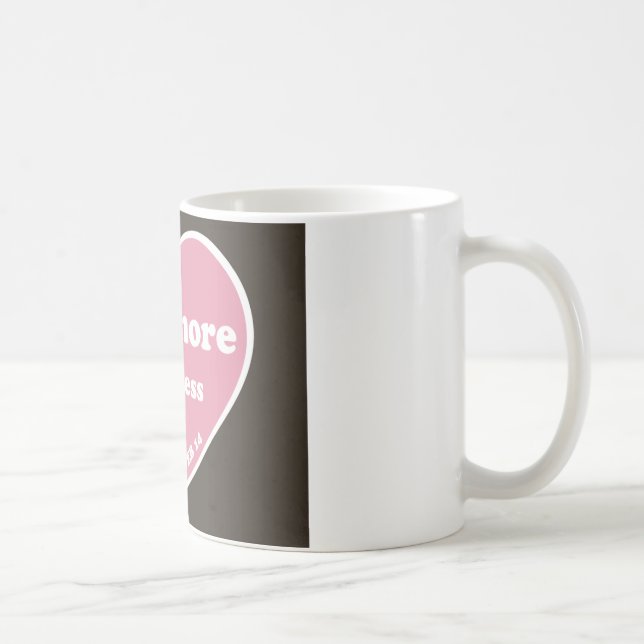 Hug more, fight less coffee mug (Right)