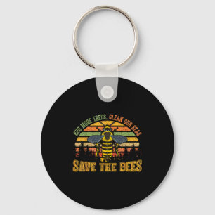 Hug more trees clean seas save bees nature lover key ring