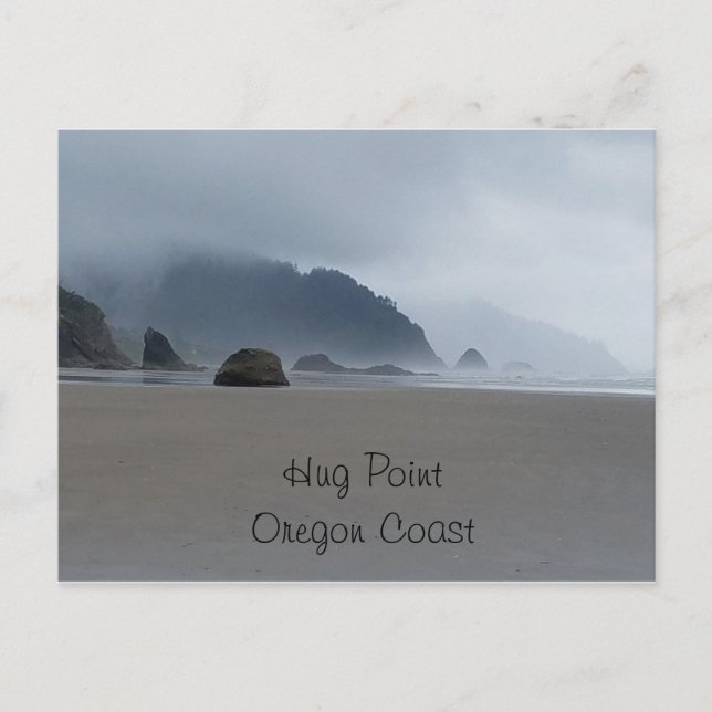 Hug Point Oregon Coast Beach Post Card (Front)