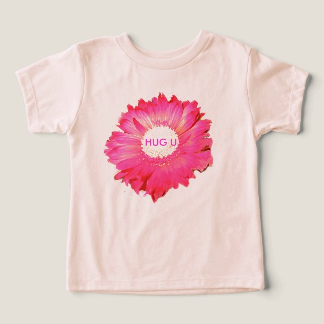 Hug U Pink Fuchsia Gerber Daisy (Design Front)