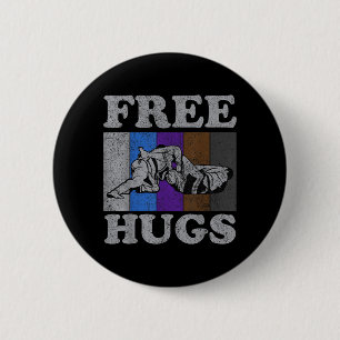 Hug Vintage BJJ Brazilian Jiu Jitsu 6 Cm Round Badge
