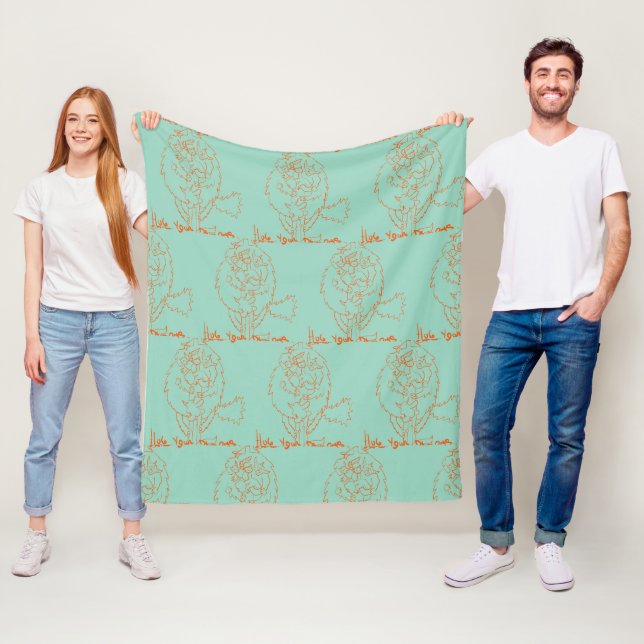 Hug Your Demons Fleece Blanket (In Situ)