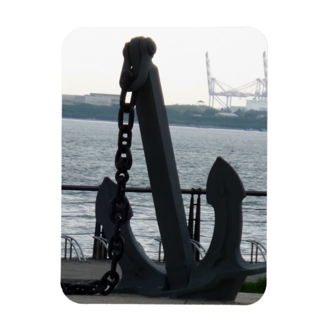 Huge Anchor & Chain 3"x4" Magnet (Vertical)