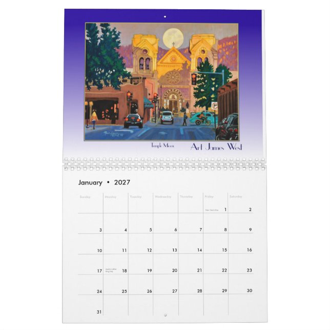 HUGE Art West 2015 Calendar (Jan 2027)