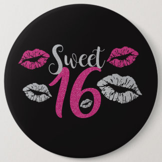 HUGE Birthday Girl Sweet 16 6 Cm Round Badge