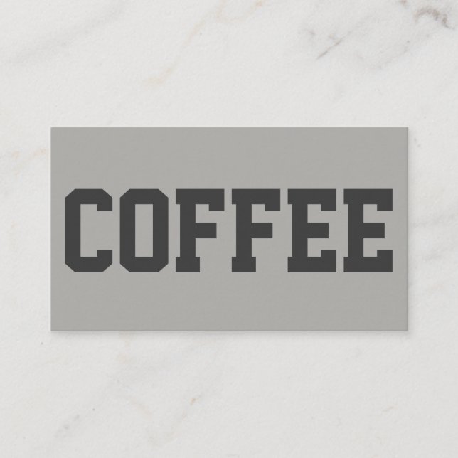 Huge Black Text on White Punch Loyalty Card (Front)